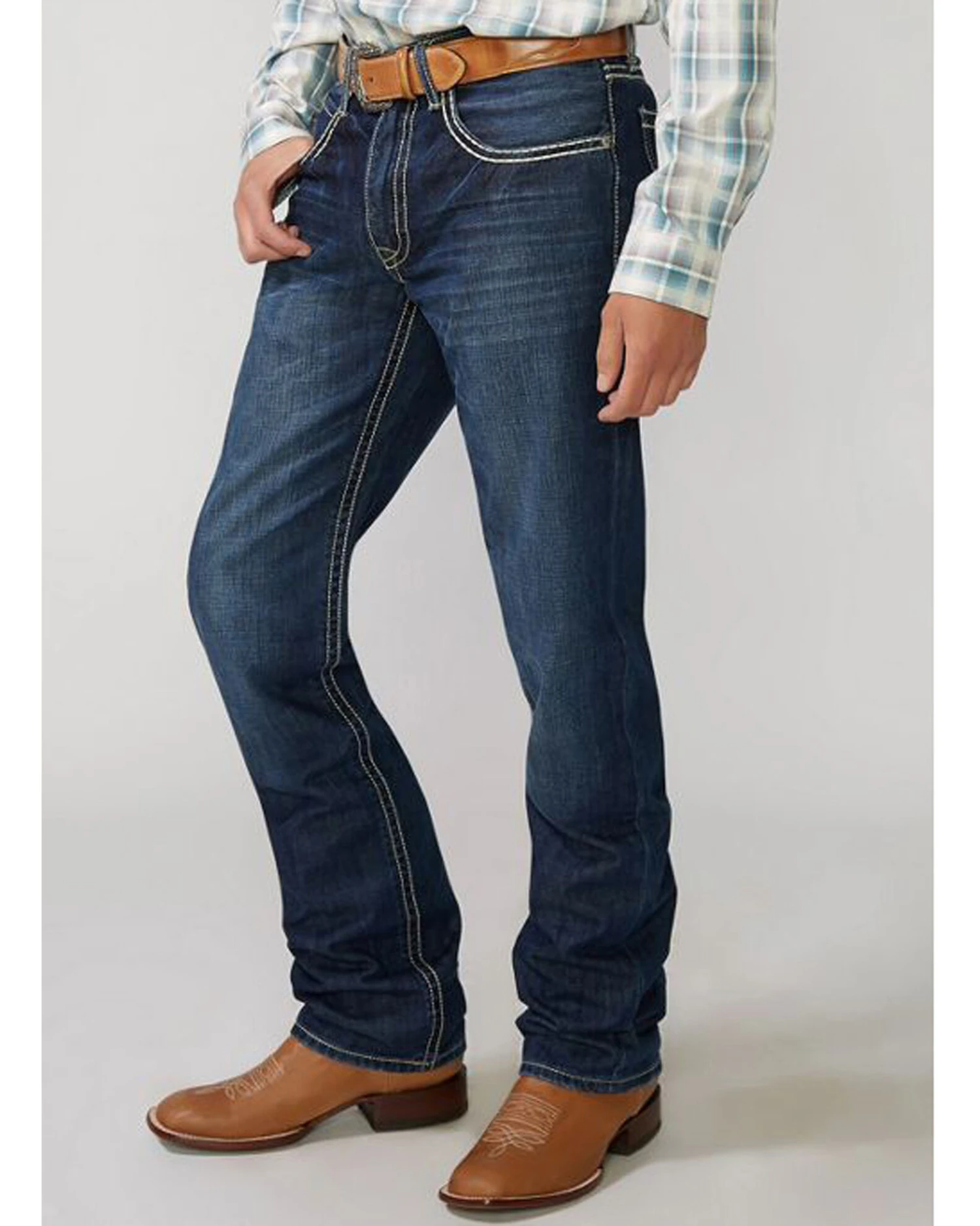 Stetson Rock Fit Barbwire "X" Stitched Jeans 4 Stetson Rock Fit Barbwire "X" Stitched Jeans - Image 2