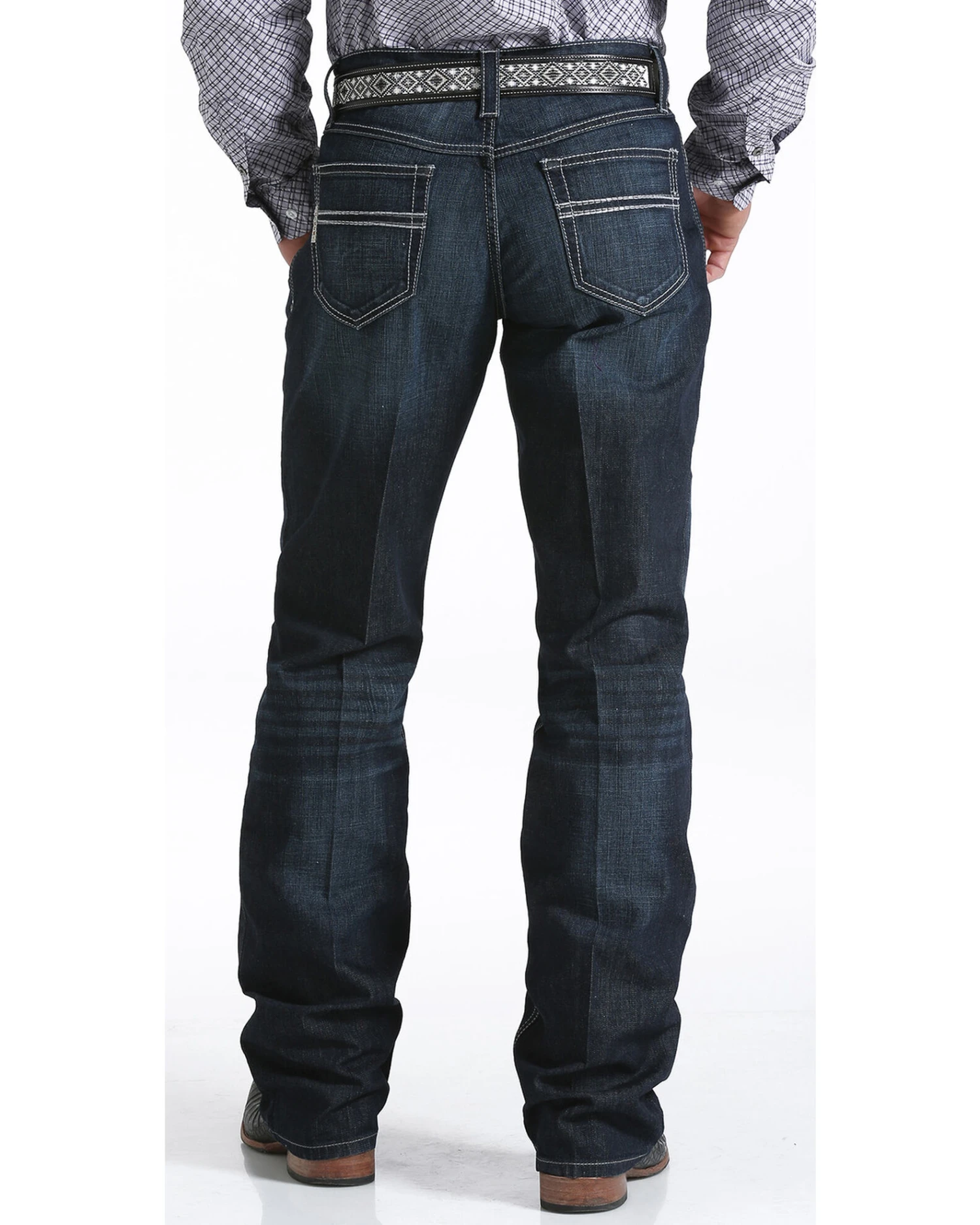 Cinch Men's Carter 2.4 Dark Wash Mid Rise Relaxed Bootcut Performance Jeans 4 Cinch Men's Carter 2.4 Dark Wash Mid Rise Relaxed Bootcut Performance Jeans - Image 3