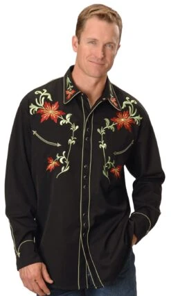 Scully Floral Embroidered Shirt -Cinch Clothing Shop 083G42 89 P1