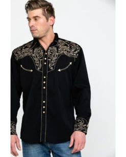 Scully Men's Embroidered Scroll Long Sleeve Snap Western Shirt 12 Scully Men's Embroidered Scroll Long Sleeve Snap Western Shirt -Cinch Clothing Shop 0927J8 89 P5