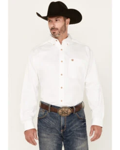 Ariat Men's Solid Twill Long Sleeve Western Woven Shirt