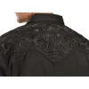 Scully Men's Black Floral Embroidered Retro Long Sleeve Western Shirt -Cinch Clothing Shop 092M74 002 D3