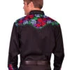 Scully Men's Vibrant Floral Embroidered Retro Long Sleeve Western Shirt -Cinch Clothing Shop 092T81 401 P2