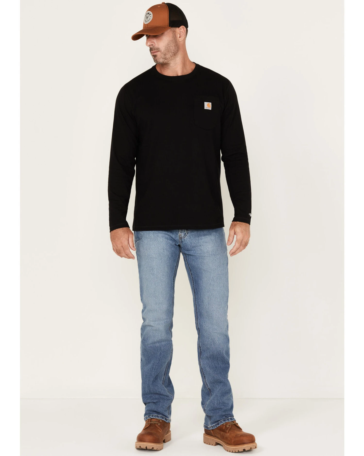 Ariat Men's Rebar M4 DuraStretch Haze Low Rise Bootcut Work Jeans 3 Ariat Men's Rebar M4 DuraStretch Haze Low Rise Bootcut Work Jeans