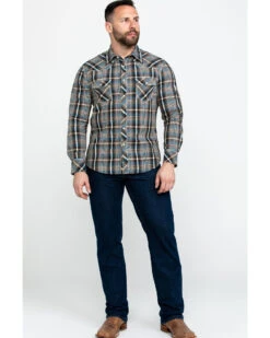 Rock & Roll Denim Men's Teal Washed Yarn Dye Plaid Short Sleeve Western Shirt -Cinch Clothing Shop 2000284047 442 P6