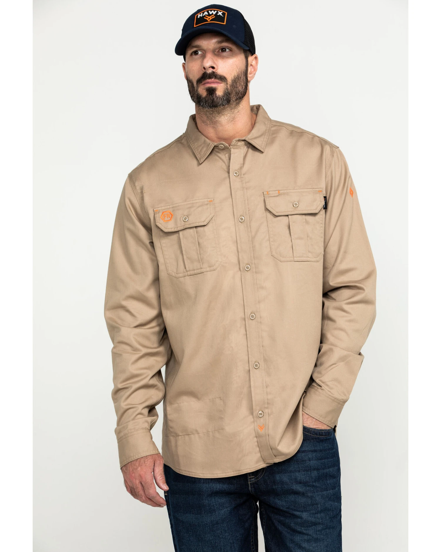 Hawx Men's FR Long Sleeve Woven Work Shirt - Big 4 Hawx Men's FR Long Sleeve Woven Work Shirt - Big - Image 2