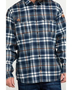 Hawx Men's FR Plaid Print Long Sleeve Woven Work Shirt - Big -Cinch Clothing Shop 2000284665 400 P4