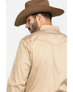 Wrangler Retro Men's Tan Solid Long Sleeve Western Shirt -Cinch Clothing Shop 2000292973 280 P6