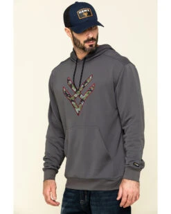 Hawx Men's Gray Tech Logo Hooded Work Sweatshirt - Tall -Cinch Clothing Shop 2000297060 021 P3
