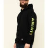 Ariat Men's Black/Lime Rebar Graphic Hooded Work Sweatshirt 1 Ariat Men's Black/Lime Rebar Graphic Hooded Work Sweatshirt -Cinch Clothing Shop 2000322151 001 P3