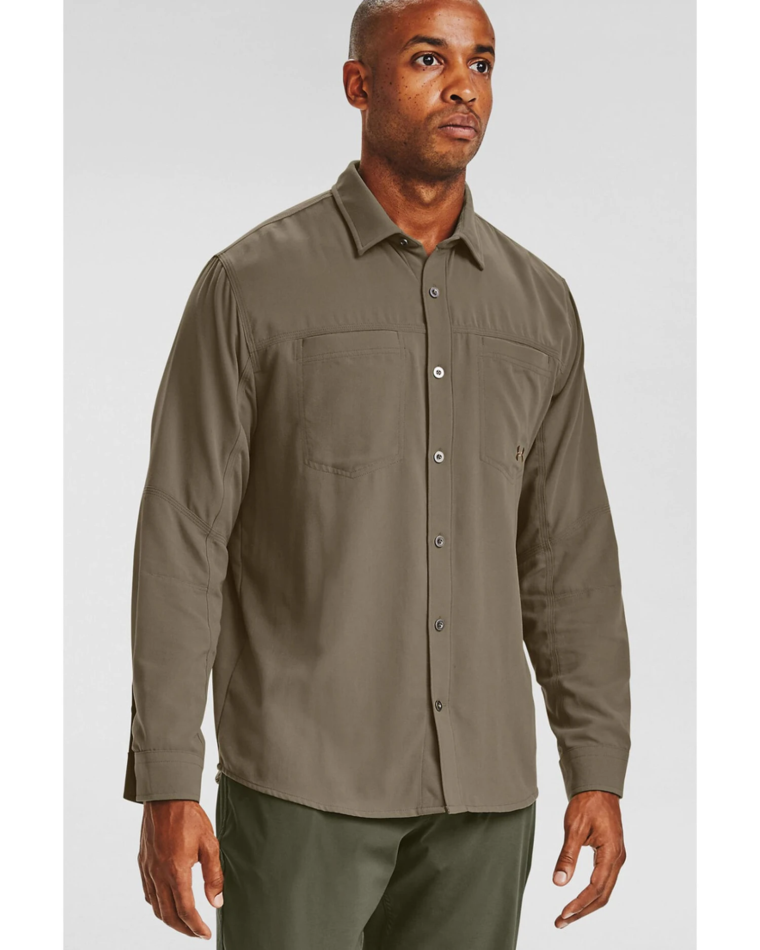 Under Armour Men's Green Payload Button Down Long Sleeve Work Shirt 4 Under Armour Men's Green Payload Button Down Long Sleeve Work Shirt - Image 2
