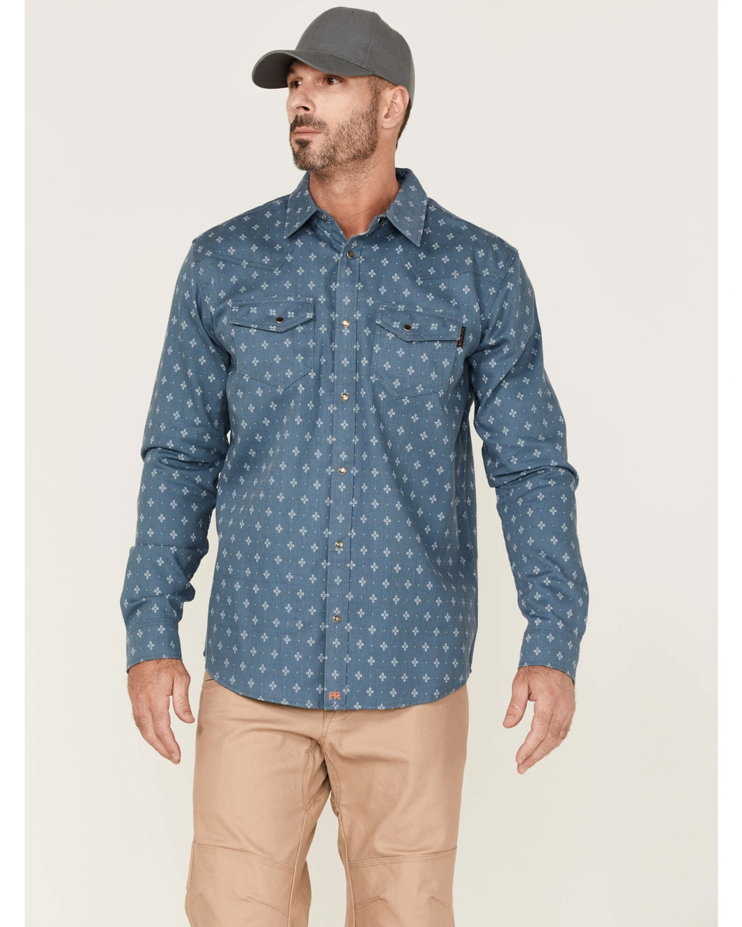 Cody James Men's FR Foulard Print Long Sleeve Pearl Snap Work Shirt 5 Cody James Men's FR Foulard Print Long Sleeve Pearl Snap Work Shirt - Image 3