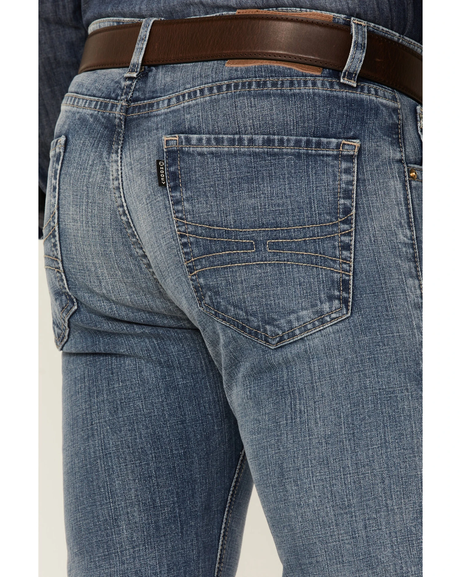 Hooey By Rock & Roll Denim Men's Light Vintage Wash Revolver Stretch Slim Straight Jeans 5 Hooey By Rock & Roll Denim Men's Light Vintage Wash Revolver Stretch Slim Straight Jeans - Image 3