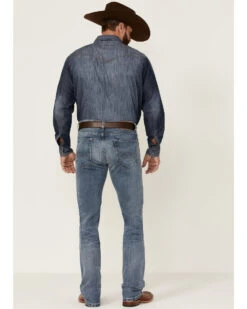 Hooey By Rock & Roll Denim Men's Light Vintage Wash Revolver Stretch Slim Straight Jeans