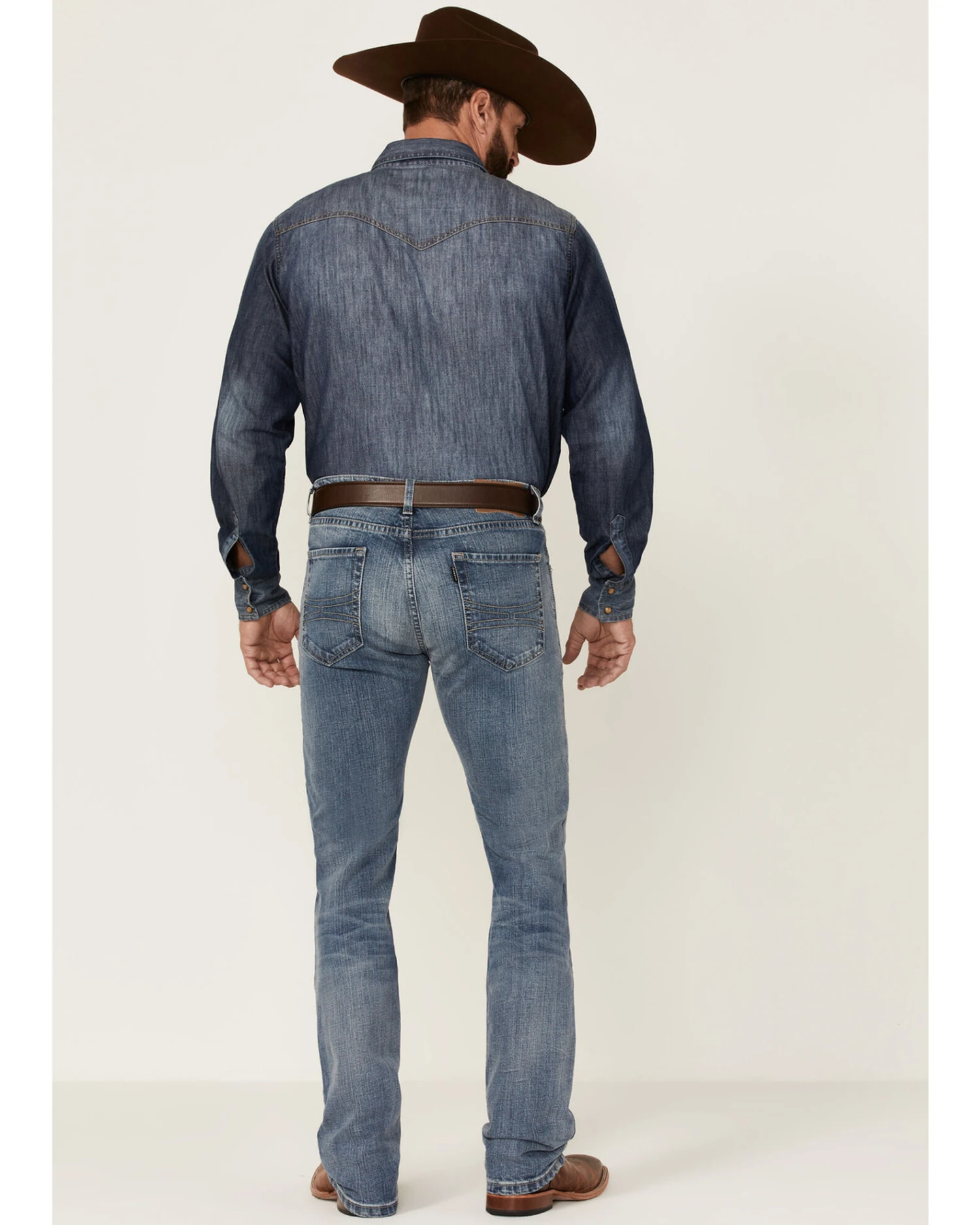 Hooey By Rock & Roll Denim Men's Light Vintage Wash Revolver Stretch Slim Straight Jeans 3 Hooey By Rock & Roll Denim Men's Light Vintage Wash Revolver Stretch Slim Straight Jeans