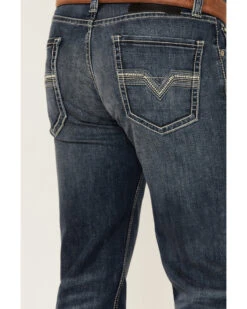 Rock & Roll Denim Men's Dark Wash Revolver Stretch Slim Straight Jeans