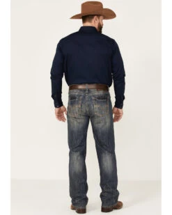 Rock & Roll Denim Men's Vintage Dark Wash Double Barrel Relaxed Straight Jeans -Cinch Clothing Shop 2000351110 400 P1