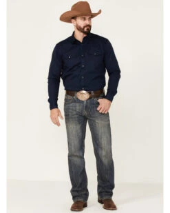 Rock & Roll Denim Men's Vintage Dark Wash Double Barrel Relaxed Straight Jeans -Cinch Clothing Shop 2000351110 400 P3