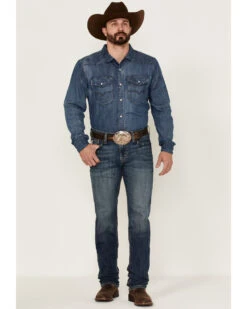 Cinch Men's Jesse Medium Stonewash Performance Stretch Slim Straight Jeans -Cinch Clothing Shop 2000355870 402 P1