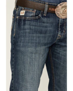 Cinch Men's Jesse Medium Stonewash Performance Stretch Slim Straight Jeans