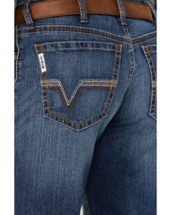 Cinch Men's Label Performance Stretch Relaxed Bootcut Jeans