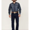 Blue Ranchwear Men's Bucking Horse Dark Wash Rigid Slim Straight Jeans -Cinch Clothing Shop 2000359503 416 P1