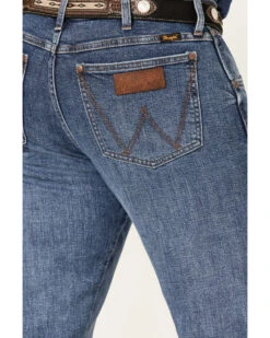 Wrangler Retro Green Men's Brierley Light Medium Wash Stretch Slim Straight Jeans -Cinch Clothing Shop 2000359722 413 P4