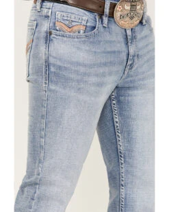 Cody James Men's Fandango Light Medium Wash Stretch Slim Straight Jeans