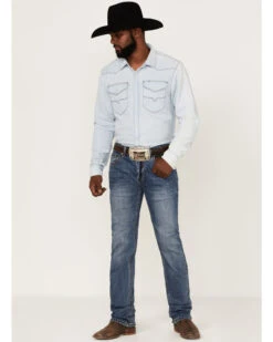 Hooey By Rock & Roll Denim Men's Revolver Medium Wash Reflex Stretch Slim Straight Jeans -Cinch Clothing Shop 2000367639 203 P3