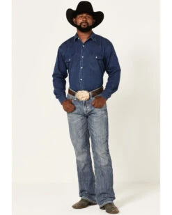 Rock & Roll Denim Men's Double Barrel Medium Wash Relaxed Bootcut Jeans 8 Rock & Roll Denim Men's Double Barrel Medium Wash Relaxed Bootcut Jeans -Cinch Clothing Shop 2000367648 203 P3