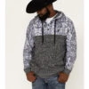 Hooey Men's Heathered Southwestern Print 1/4 Button Down Hooded Pullover -Cinch Clothing Shop 2000370571 020 P1