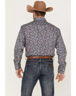 Roper Men's Liberty Bell Paisley Print Long Sleeve Pearl Snap Western Shirt -Cinch Clothing Shop 2000370629 640 P4