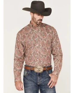 Stetson Men's Paisley Print Long Sleeve Button Down Western Shirt -Cinch Clothing Shop 2000370662 600 P1