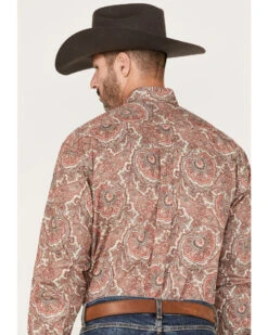 Stetson Men's Paisley Print Long Sleeve Button Down Western Shirt -Cinch Clothing Shop 2000370662 600 P4