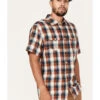 Brothers & Sons Men's Casual Plaid Short Sleeve Button-Down Western Shirt