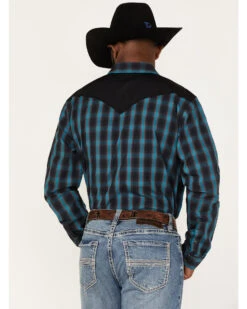 Moonshine Spirit Men's Bandit Small Plaid Print Pearl Snap Western Shirt -Cinch Clothing Shop 2000374120 001 P4