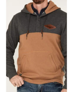 Kimes Ranch Men's Ogden 1/4 Button Hooded Pullover 9 Kimes Ranch Men's Ogden 1/4 Button Hooded Pullover -Cinch Clothing Shop 2000377177 022 P3