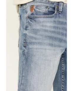 Moonshine Spirit Men's Fire Water Light/Medium Wash Slim Straight Stretch Denim Jeans -Cinch Clothing Shop 2000381304 413 P2