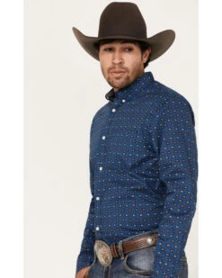 Cody James Men's 2nd Round Geo Print Long Sleeve Button-Down Western Shirt -Cinch Clothing Shop 2000383200 401 P2