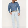 Blue Ranchwear Men's Mountain West Light Wash Stackable Straight Stretch Denim Jeans 2 Blue Ranchwear Men's Mountain West Light Wash Stackable Straight Stretch Denim Jeans -Cinch Clothing Shop 2000383461 412 P1