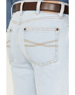 Blue Ranchwear Men's Mountain West Light Wash Stackable Straight Stretch Denim Jeans 9 Blue Ranchwear Men's Mountain West Light Wash Stackable Straight Stretch Denim Jeans -Cinch Clothing Shop 2000383461 412 P4