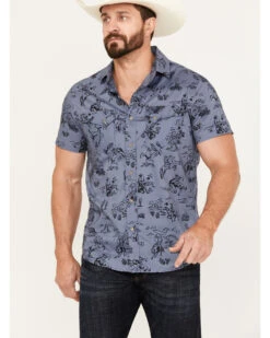 Pendleton Men's Laramie Cowboy Print Short Sleeve Snap Western Shirt -Cinch Clothing Shop 2000383552 400 P1