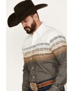 Roper Men's Vintage Border Long Sleeve Western Snap Shirt -Cinch Clothing Shop 2000385758 020 P2