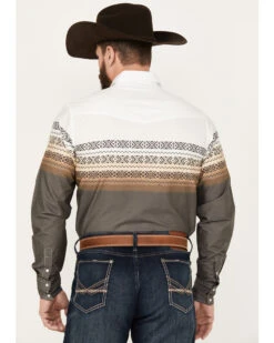 Roper Men's Vintage Border Long Sleeve Western Snap Shirt -Cinch Clothing Shop 2000385758 020 P4