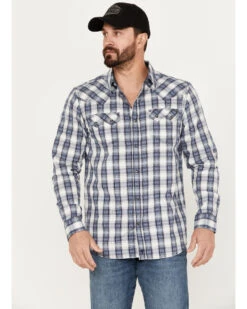 Moonshine Spirit Men's Rattler Plaid Print Long Sleeve Western Snap Shirt -Cinch Clothing Shop 2000386083 410 P1