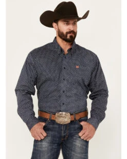 Cinch Men's Diamond Arrow Print Long Sleeve Button-Down Stretch Western Shirt