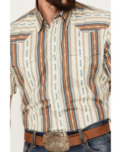 Roper Men's West Made Southwestern Striped Print Short Sleeve Snap Western Shirt 7 Roper Men's West Made Southwestern Striped Print Short Sleeve Snap Western Shirt -Cinch Clothing Shop 2000388211 295 P2