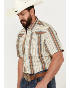 Roper Men's West Made Southwestern Striped Print Short Sleeve Snap Western Shirt 8 Roper Men's West Made Southwestern Striped Print Short Sleeve Snap Western Shirt -Cinch Clothing Shop 2000388211 295 P3