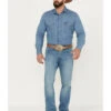 Wrangler Retro Men's Buffalo Pass Light Wash Slim Straight Stretch Jeans -Cinch Clothing Shop 2000394537 412 P1